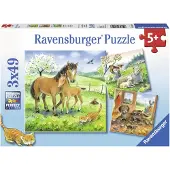 Ravensburger puzzel Knuffeltijd - 3x49 stukjes - kinderpuzzel