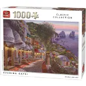 King Puzzel - Capri Evening - 1000 stukjes - Kleur: wit