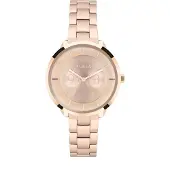 Furla R4253102518 dameshorloge, rosé gouden kast, metalen band