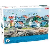 Tactic Källö Knippla – Puzzel – 1000 stukjes – Scandinavisch Kustdorp – Strak en Rustgevend Ontwerp – Hoogwaardige Scandinavische Kwaliteit