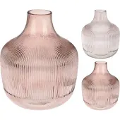 H&S Vaas - 20x23cm - roze - glas