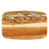 Ginza.se - Kaasplank met messen, 36 x 23 cm