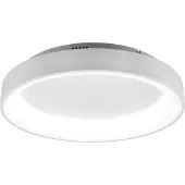 TRIO LED-plafondlamp Girona, dimbaar, wit / opaal, Woon-/ Eetkamer, metaal, Modern, LED plafondlamp