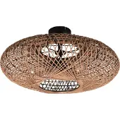 TRIO HEDDA - Plafondlamp - Zwart mat - excl. 2x E27 4 W - Plafondbevestiging
