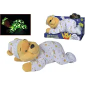 Disney - Winnie de Poeh - Glow in the dark - Liggend Wit- 30 cm - Knuffel