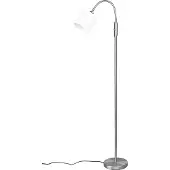 TRIO Vloerlamp Tommy 130cm RVS met wit