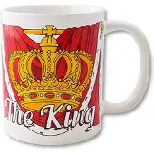 Paper Dreams Funny Mugs 41- The King Wit wit aardewerk Beker