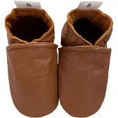 Babysteps leren babyslofjes bruin Jongens/Meisjes Leer Effen - maat 22/23