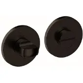 Hardbrass Shuffle toilet-/badkamersluiting rond dun 4mm - zwart