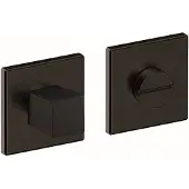 Hardbrass Shuffle toilet-/badkamersluiting vierkant dun 4mm - zwart