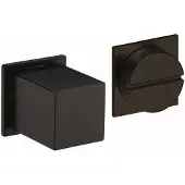 Hardbrass Shuffle toilet-/badkamersluiting minimal 2mm vierkant - zwart