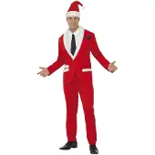 Smiffys Kerstman smoking (rood en wit, M)