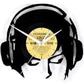 Yesterday's Vinyl Koptelefoon wandklok