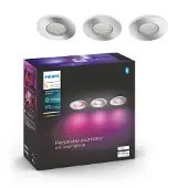 Philips Hue Xamento Spot Encastré pour Salles de Bain White and Color - Chrome - Rond Lot de 3