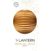 Globos Nordic Wefiesta - Bollampion Metallic Goud (25 cm) - Lampion sint maarten - lampionnen - Sint maarten optocht - lampionnen papier