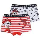 Ryhmä Hau 2 Pack - Boxershorts - Biologisch Katoen - Wit/Blauw-Rood/Wit - Maat 6/8 jaar