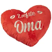 Paper Dreams Hart kussen - liefste oma (Rood)