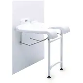 Invacare Aquatec Sansibar douchezitting opklapbaar met verstelbare poten, wit