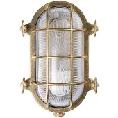 MORETTI Wandlamp buiten Tortuga, dimbaar, messing / goud, Messing, Maritiem
