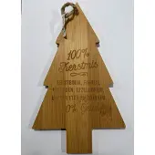 Miko Borrelplankje kerst met tekst 100% kerstmis