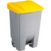 Sunware Basic Vuilnisbak 60ltr Op Wielen Geel geel Kunststof Prullenbak