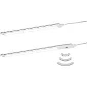 Ledvance Cabinet Slim onderbouwlamp 30cm 2 stuks Slim, dimbaar, wit / opaal, Keuken, Aluminium, kastverlichting