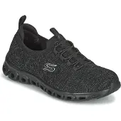SKECHERS Glide Step Textiel Dames Zwarte Sneakers