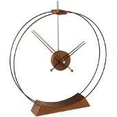 Nomon Aire Staande Klok Black Fiberglass, Ash Wood with Walnut Finished