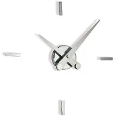 Nomon Puntos Suspensivos Wandklok 4ts | Chromed, Steel Hands