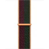 Apple Watch 38/40/41 mm Nylon Sport Loop Horlogeband Donkere kers/bosgroen
