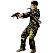 Vegaoo Soldaten carnavalskostuum voor jongens - Kinderkostuums - 128-140