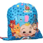 Cocomelon gymtas First Day junior 1,5 liter polyester blauw