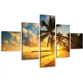 Karo-art Schilderij - Tropisch strand Punta Beach, Dominicaanse Republiek, Premium Print