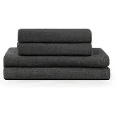 Blumtal Terry Handdoeken Set - 2 x Baddoek & 2 x Handdoek: Antraciet