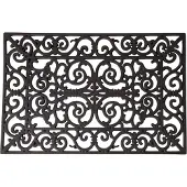 Esschert Design Deurmat 60x40cm Zwart zwart Rubber Deurmat
