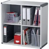PaperFlow Boekenkast, polystyreen, 4 vakken, B 790 x D 330 x H 778 mm, antraciet