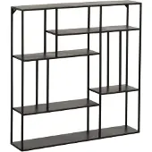 J-Line 86174 Rek Muur 6 Niveaus Metaal Zwart