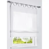 Bonprix Vouwgordijn in linnen look met rijgkoord maat h/b: 130/60 cm