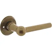 Intersteel Deurkruk L/L Bol op rozet - messing getrommeld