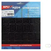 Agipa etiketten cijfers en letters letterhoogte 30 mm, 192 letters