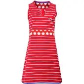 Irresistible Dames Nachthemd - Katoen - Gestreept - Rood - Maat L