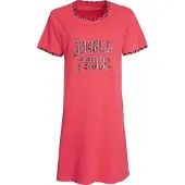Irresistible Dames Nachthemd - 100% Gekamde Katoen - Rood - Maat M