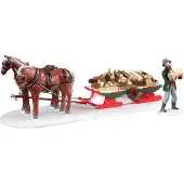 Lemax Firewood delivery, set of 2 kerstfiguur