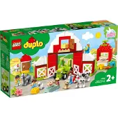 LEGO 10952 DUPLO Boerderij, tractor en dierenverzorging, speelgoed voor peuters vanaf 2 jaar, met figuren: paard, varken en koe