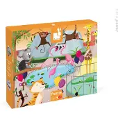 Janod - Voelpuzzel - Een dag in de dierentuin - 20 Grote stuks