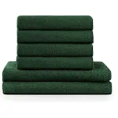 Blumtal Terry Handdoeken Set - 2 x Baddoek & 4 x Handdoek: Donkergroen