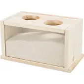 Trixie zandbad voor muizen/hamsters hout - 20x12x12 cm