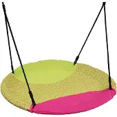 Hörby Bruk nestschommel junior 100 cm polyester geel/roze