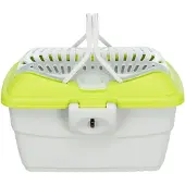 Trixie Transportbox Mini-Capri 40 x 22 x 30 cm. dunkelgrau/hellblau