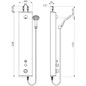 Delabie regendouche SECURITHERM h: 792324